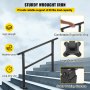 Corrimão de escada externa VEVOR, adequado para corrimão de ferro forjado de transição de 1-3 etapas, corrimão de escada externa ajustável, corrimão para degraus de concreto com kit de instalação, corrimão externo preto fosco
