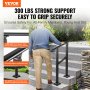 senior using sturdy VEVOR outdoor stair railing for support on stone steps.