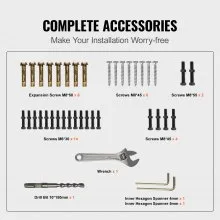 VEVOR Outdoor Stair Railing, Fits for 1-4 Steps Transitional Wrought Iron Handrail, Adjustable Exterior Stair Railing, Handrails for Concrete Steps with Installation Kit, Matte Black Outdoor Handrail
