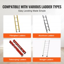 VEVOR 23.4 inch Ladder Levler Steel 550lbs Load Leveling Tool Uneven Ground