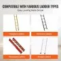 VEVOR Ladder Levler, 20 inch Steel 550lbs Load Ladder Leveling Tool, Pitch Hopper, Stair Ladder Stabilizer with Storage, Easy to Use for All Surfaces,Extension Ladder Accessories for Uneven Ground