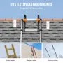 VEVOR Ladder Roof Hook Stabilizer 2 Pack with Fixed Wheel & Swivel Bar Steel
