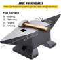VEVOR Cast Steel Anvil, 22 Lbs(10kg) Single Horn Anvil with Large Countertop and Stable Base, High Hardness Rugged Round Horn Anvil Blacksmith, for Bending, Shaping