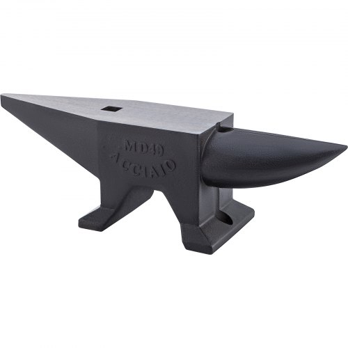 VEVOR Cast Iron Anvil, 88 Lbs(40kg) Single Horn Anvil with Large Countertop and Stable Base, High Hardness Rugged Round Horn Anvil Blacksmith, for Bending, Shaping