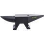 black VEVOR cast iron anvil with &quot;md40 acciaio&quot; engraved on its side and green &quot;VEVOR&quot; branding.