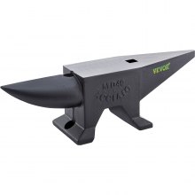 VEVOR Cast Iron Anvil, 88 Lbs(40kg) Single Horn Anvil with Large Countertop and Stable Base, High Hardness Rugged Round Horn Anvil Blacksmith, for Bending, Shaping