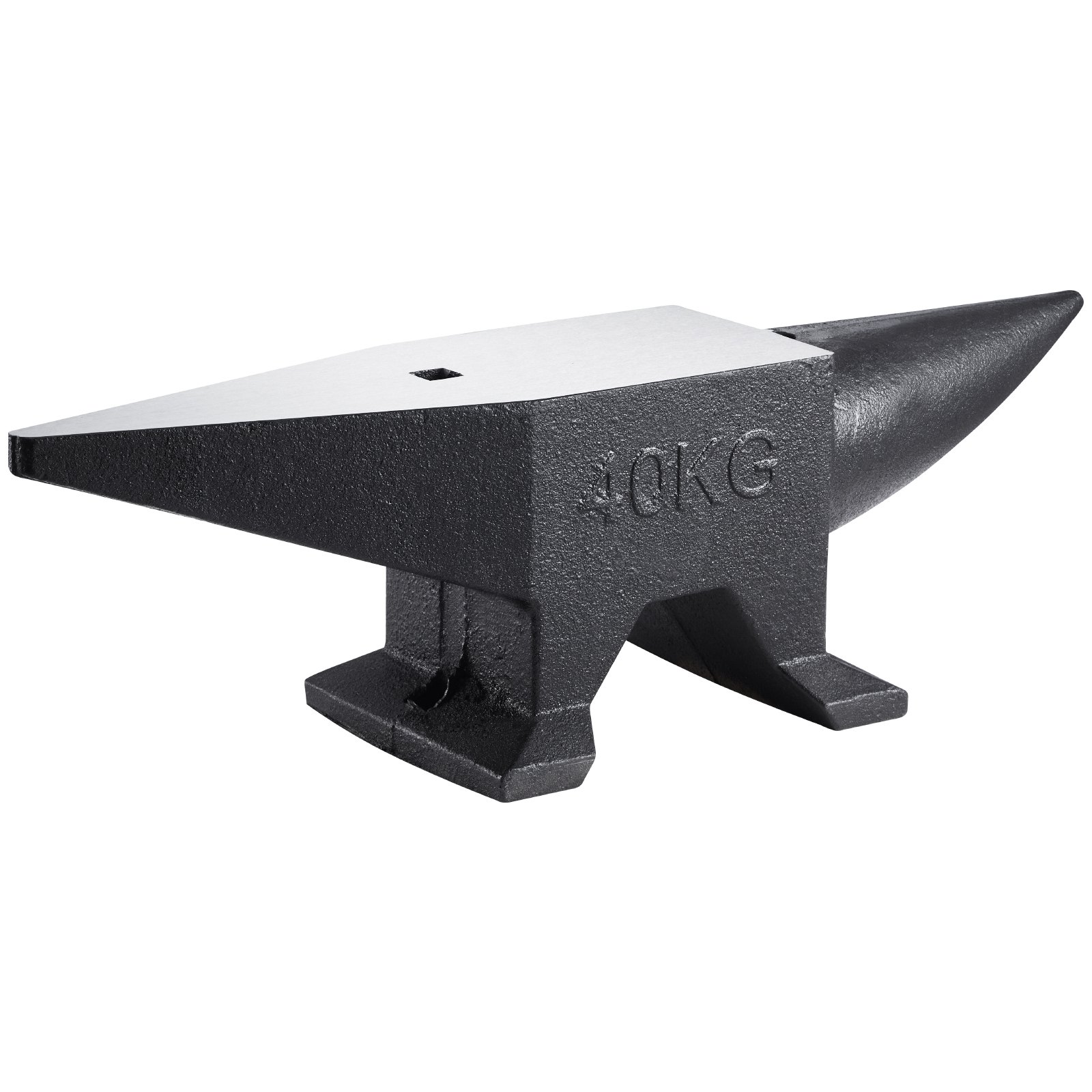 VEVOR Cast Iron Anvil, 88 Lbs(40kg) Single Horn Anvil with Large Countertop and Stable Base, High Hardness Rugged Round Horn Anvil Blacksmith, for Bending, Shaping