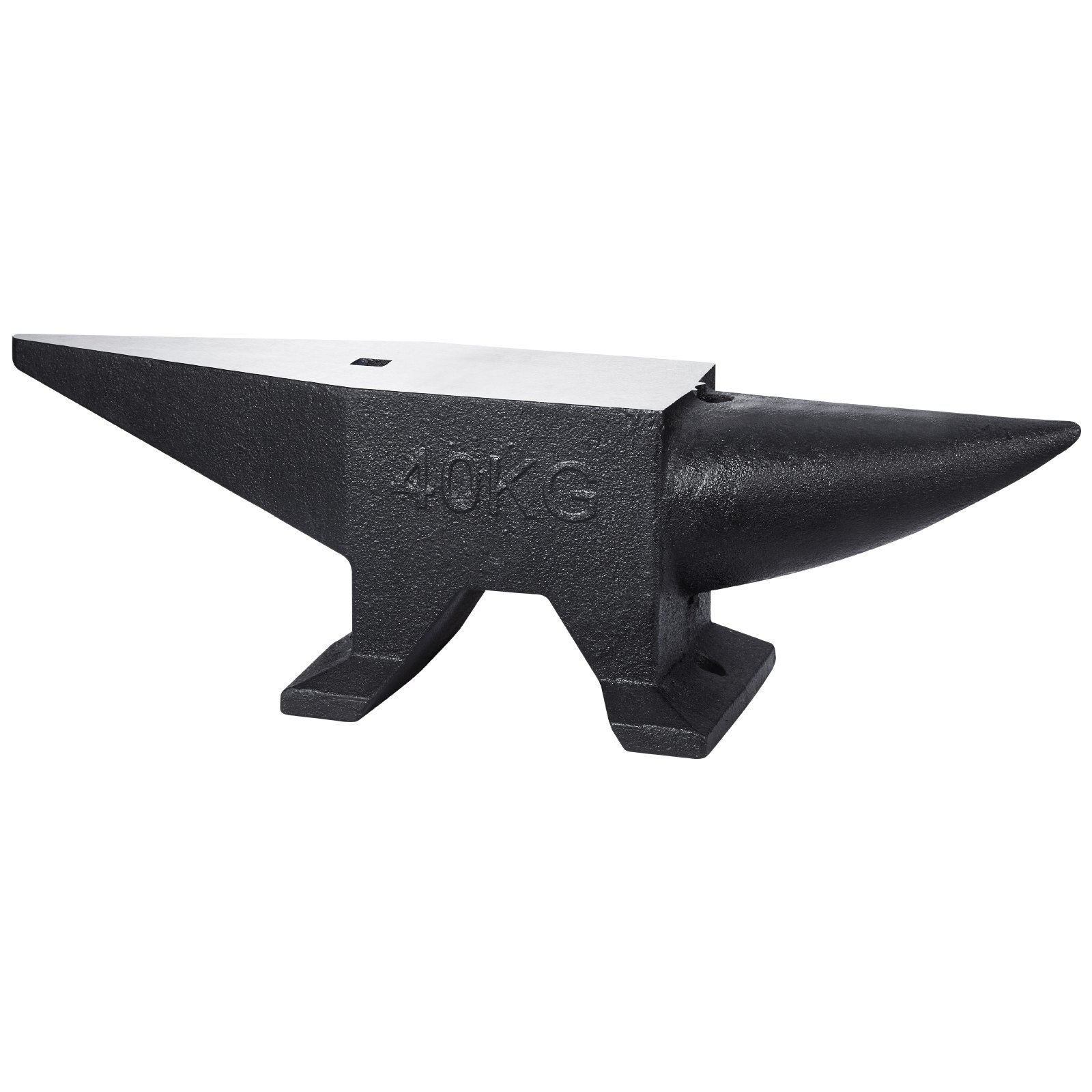 VEVOR Cast Iron Anvil, 88 Lbs(40kg) Single Horn Anvil with Large Countertop and Stable Base, High Hardness Rugged Round Horn Anvil Blacksmith, for Bending, Shaping