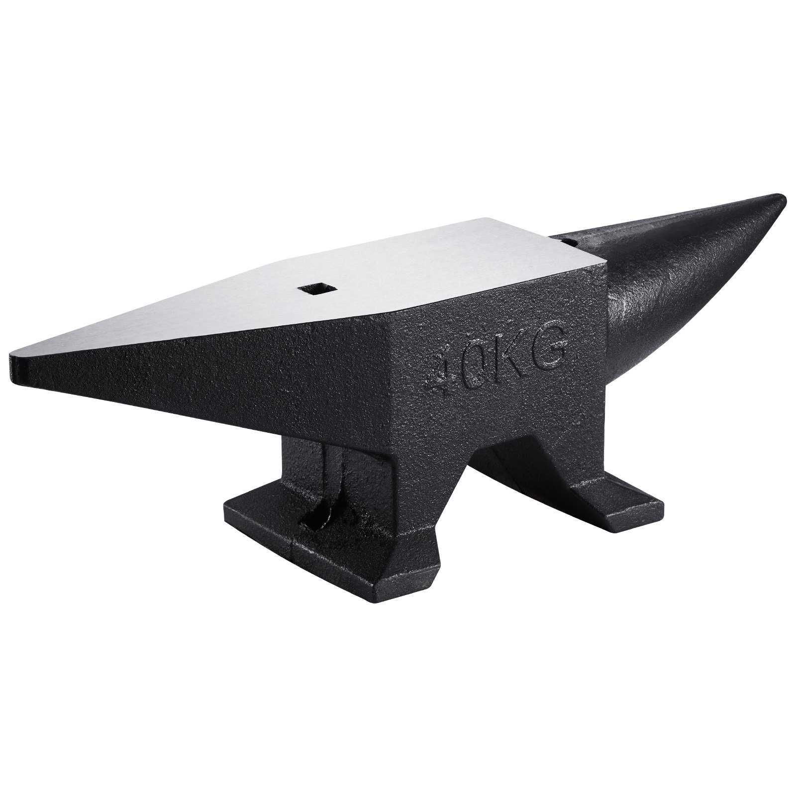 VEVOR Cast Iron Anvil, 86 Lbs Single Horn Anvil with Large Countertop and Stable Base, High Hardness Rugged Round Horn Anvil Blacksmith, for Bending, Shaping