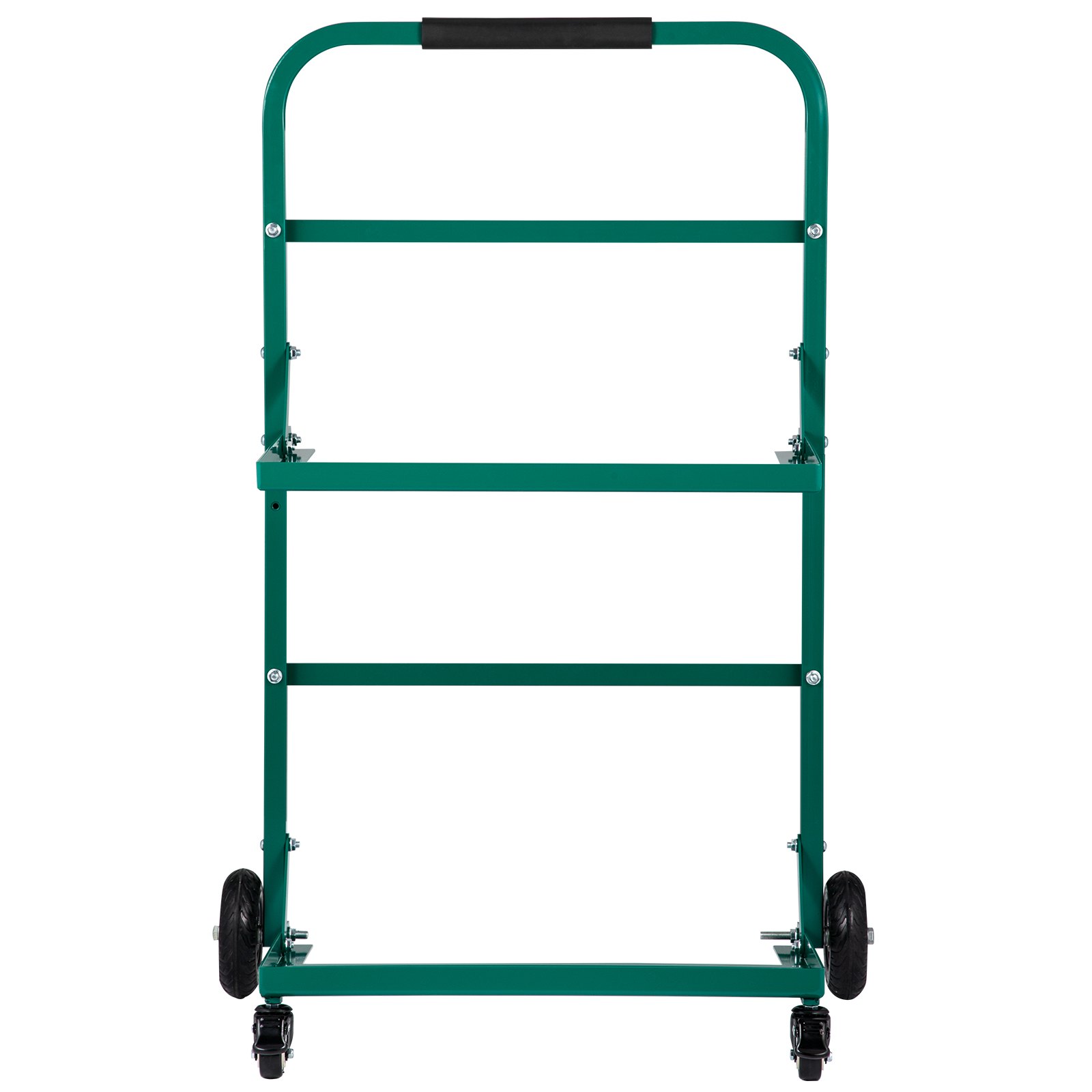 VEVOR Steel Recycling Cart, 220 lbs Load Capacity 22.8 x 15.7 Inch, 4 Wheels Moving Bin Cart, Easy Assembly & Weatherproof, Well-Built Frame-Type for Simple Recycle Bin and Recycle Caddy, Green