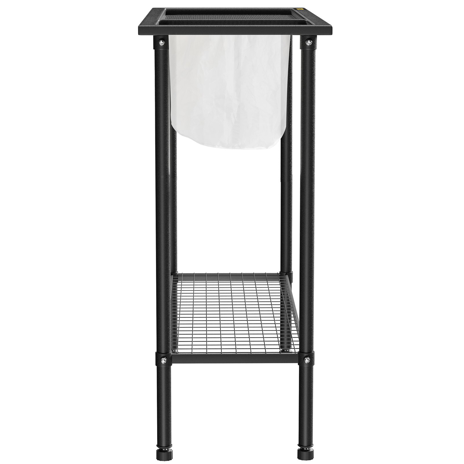 VEVOR Potting Bench, 39\" L x 15\" W x 33\" H, Steel Outdoor Workstation with Rubber Feet & Mesh Bag, Multi-use Double Layers Gardening Table for Greenhouse, Patio, Porch, Backyard, Black