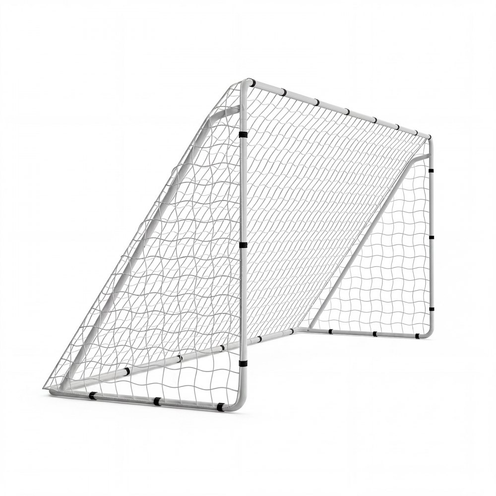 VEVOR Soccer Goal 3.66 x 1.83 m Soccer Goal for Backyard with Iron Frame PE Net, Portable & Durable Set, High-Strength Net, Ground Stakes, Straps, for Youth & Adults Outdoor Backyard Practice Training