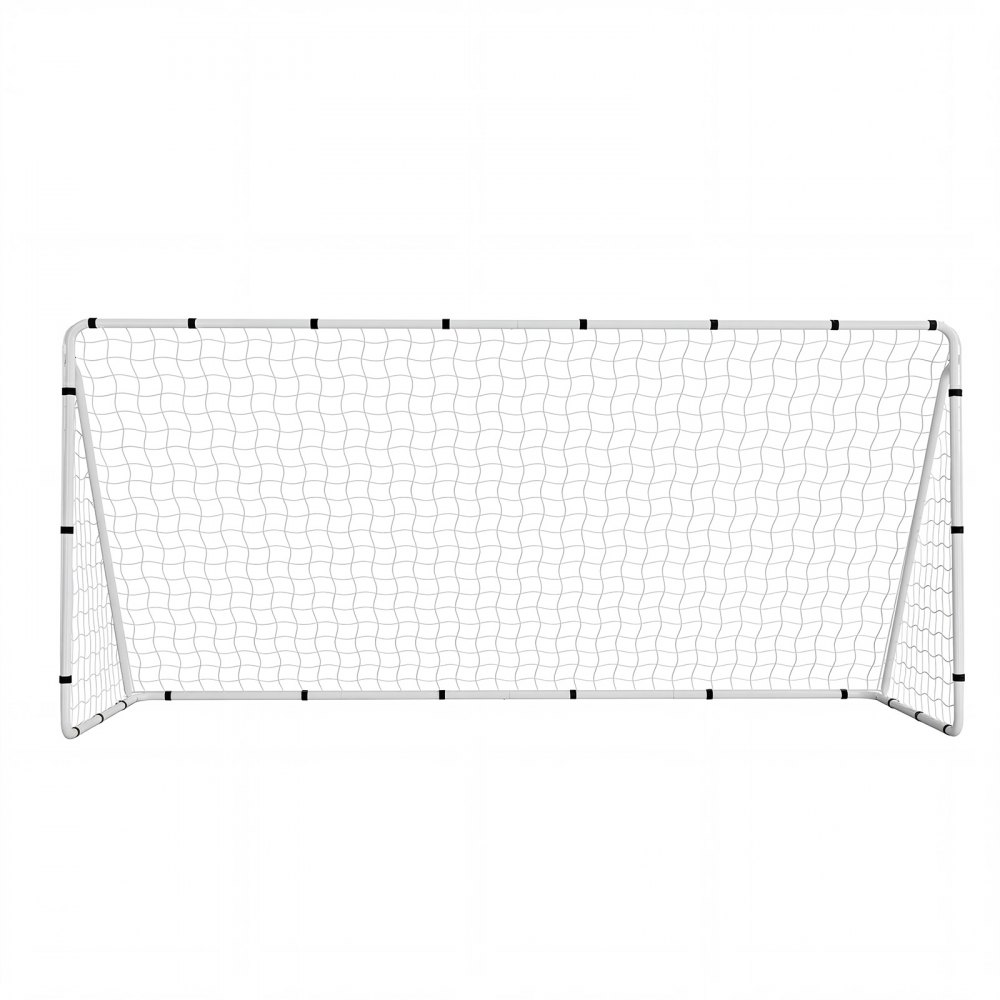 VEVOR Soccer Goal 3.66 x 1.83 m Soccer Goal for Backyard with Iron Frame PE Net, Portable & Durable Set, High-Strength Net, Ground Stakes, Straps, for Youth & Adults Outdoor Backyard Practice Training