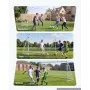 VEVOR Soccer Goal 3.66 x 1.83 m Soccer Goal for Backyard with Iron Frame PE Net, Portable & Durable Set, High-Strength Net, Ground Stakes, Straps, for Youth & Adults Outdoor Backyard Practice Training