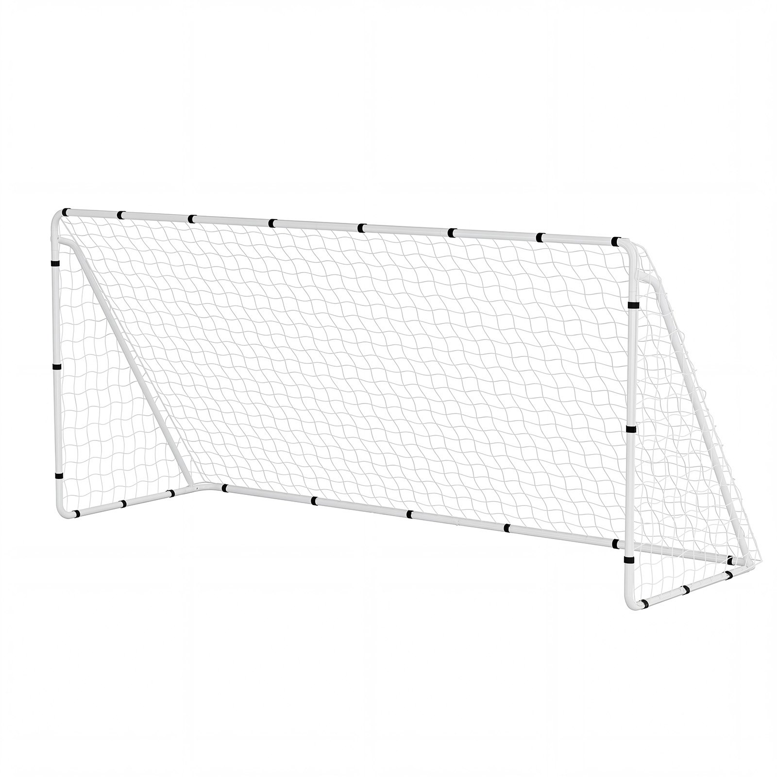 VEVOR Soccer Goal 3.66 x 1.83 m Soccer Goal for Backyard with Iron Frame PE Net, Portable & Durable Set, High-Strength Net, Ground Stakes, Straps, for Youth & Adults Outdoor Backyard Practice Training