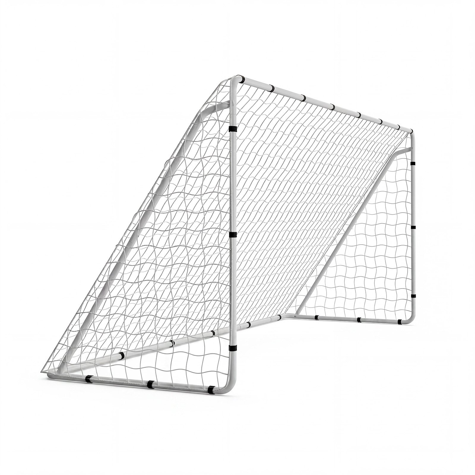 VEVOR Soccer Goal 3.66 x 1.83 m Soccer Goal for Backyard with Iron Frame PE Net, Portable & Durable Set, High-Strength Net, Ground Stakes, Straps, for Youth & Adults Outdoor Backyard Practice Training