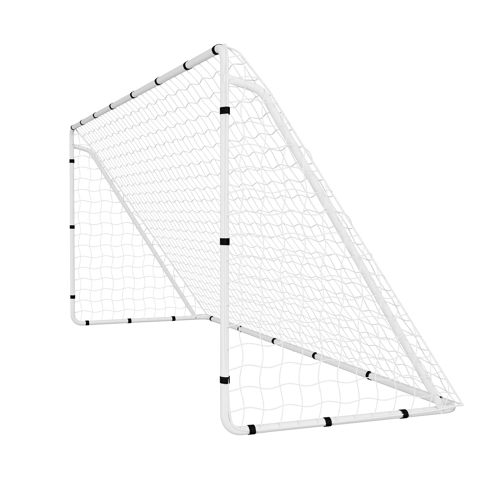 VEVOR Soccer Goal 3.66 x 1.83 m Soccer Goal for Backyard with Iron Frame PE Net, Portable & Durable Set, High-Strength Net, Ground Stakes, Straps, for Youth & Adults Outdoor Backyard Practice Training