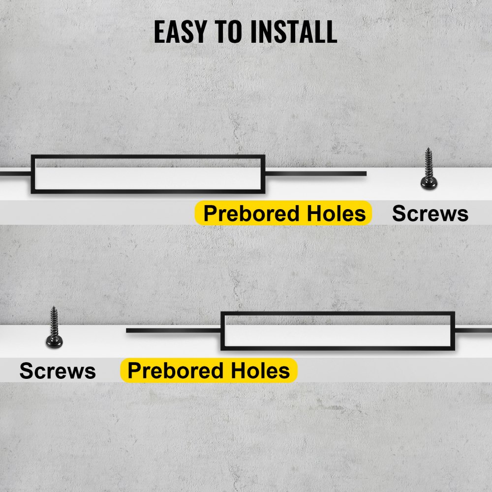 VEVOR Deck Balusters, 10 Pack Metal Deck Spindles, 44\"x0.5\" Staircase Baluster with Screws, Iron Deck Railing for Wood and Composite Deck, Stylish Black Baluster for Outdoor Stair Deck Porch