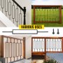 VEVOR Lot de 10 balustres de terrasse en métal, balustre d'escalier de 111,8 x 1,3 cm avec vis, rampe de terrasse en fer pour terrasse en bois et composite, balustre noir élégant pour escalier extérieur, porche