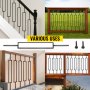 VEVOR Deck Balusters, 10 Pack Metal Deck Spindles, 44\"x0.5\" Staircase Baluster with Screws, Iron Deck Railing for Wood and Composite Deck, Stylish Black Baluster for Outdoor Stair Deck Porch