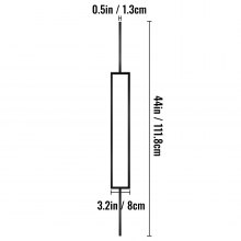 VEVOR Deck Balusters Metal Deck Spindles 10 Pack 111.8 cm Iron Stair Railing
