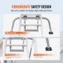 VEVOR Ladder Stabilizer, Heavy Duty Steel Ladder Roof Hook, Ladder Stabilizer with Wing Span/Wall Extension Accessory, Stable Ladder Standoff Arms for Roof Gutter with Anti-Slip Rubber Feet