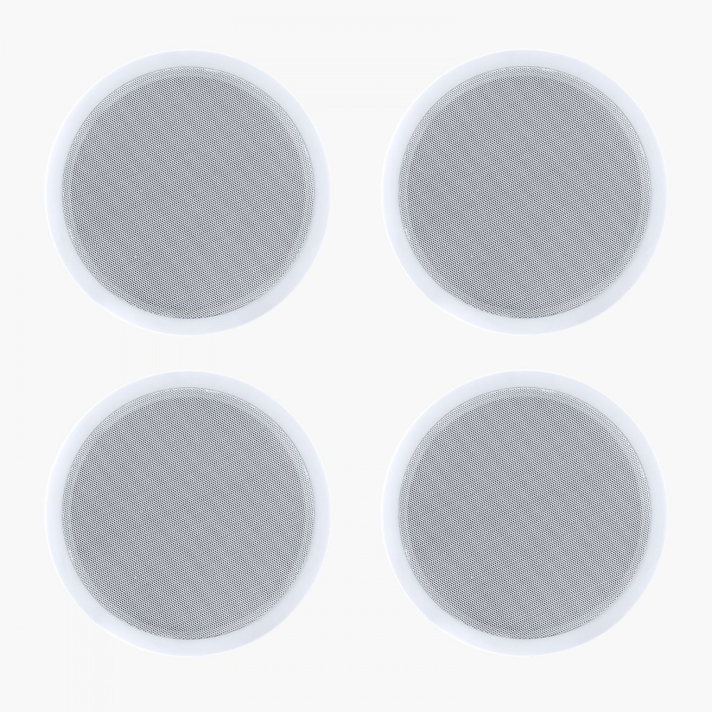 VEVOR Bluetooth Ceiling Speakers, 6.5", In Ceiling & In-Wall Speaker System with Amplifier, 2-Way, for Damp and Humid Placement, Home Theater, Covered Outdoor Patio and Flush Mount Wired, 4 Speakers