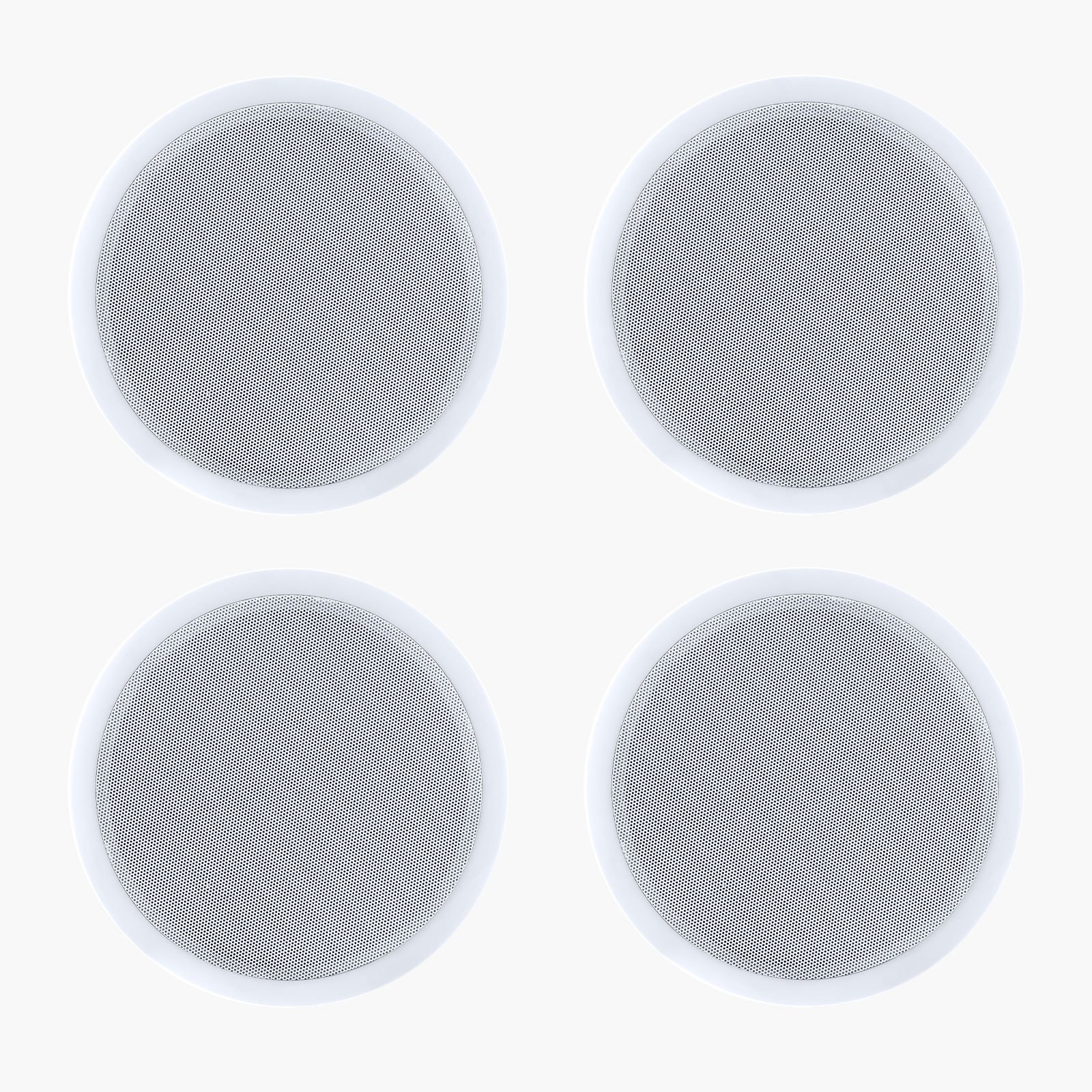 VEVOR Bluetooth Ceiling Speakers, 6.5", In Ceiling & In-Wall Speaker System with Amplifier, 2-Way, for Damp and Humid Placement, Home Theater, Covered Outdoor Patio and Flush Mount Wired, 4 Speakers