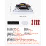 VEVOR Bluetooth Ceiling Speakers, 165.1 mm, In Ceiling & In-Wall Speaker System with Amplifier, 2-Way, for Damp Humid Placement, Home Theater, Covered Outdoor Patio and Flush Mount Wired, 4 Speakers