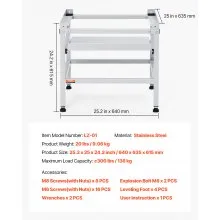 VEVOR Washing Machine Stand Pedestal 25.2x25 Inch for Washer 300LB with Tray