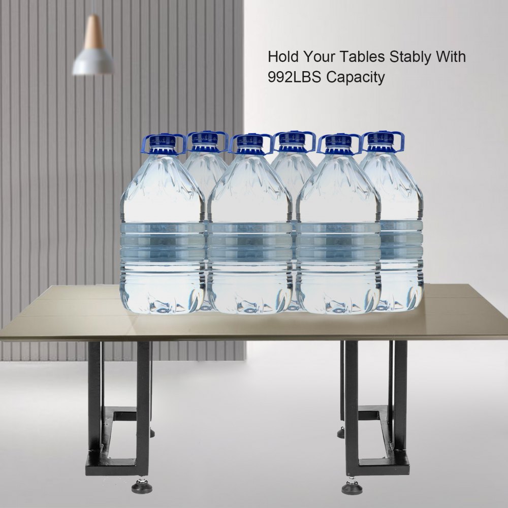 VEVOR Dining Table Legs Metal Table Legs 2PCS Heavy Duty Black Iron for DIY Desk