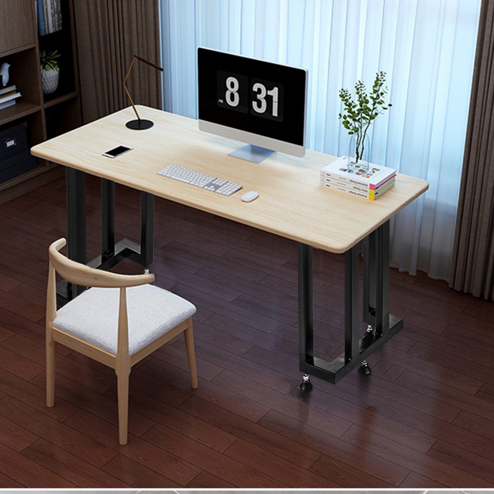 VEVOR Dining Table Legs Metal Table Legs 2PCS Heavy Duty Black Iron for DIY Desk