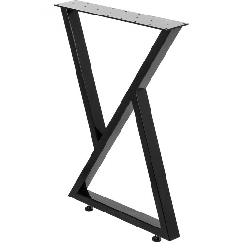 VEVOR Metal Table Legs Set of 2 Dining Table Legs Black Desk Legs 28 Height 24 Width Bench Legs Zig Zag Style Coffee Table Legs 1763lbs Load Capacity Steel Table Legs Heavy Duty Base Modern DIY