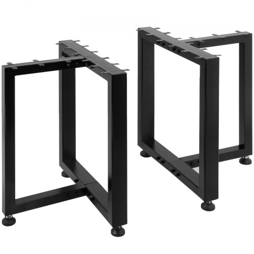 VEVOR Metal Table Legs Set of 2, Dining Table Legs 28” Height, 28” Width, Desk Legs T-Shaped, Bench Legs Feet, Industrial DIY Coffee Table Legs, 1763lbs Load Capacity, Steel Table Legs for Kitchen