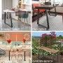 Vevor 2x Industry Metal Steel Table Legs Trapezoid Shape Desk Furniture Leg 28"