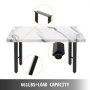 VEVOR Metal Table Legs Set of 2, Dining Table Legs 28” Height Desk Legs Trapezoid Shape Bench Legs Feet Industrial DIY Coffee Table Legs 661lbs Load Capacity Steel Table Legs for Kitchen Office
