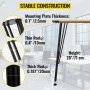 VEVOR Hairpin Metal Table Legs 28 Inch Desk Legs Set of 4 Heavy Duty Bench Legs 3-Rod Metal Furniture Legs Wrought Iron Coffee Table Legs Home DIY for Dining Table w/ Rubber Floor Protectors Black