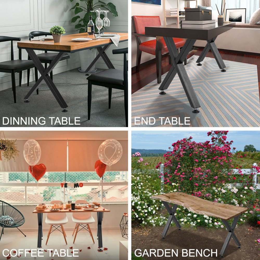 VEVOR Table Legs Coffee Dining Table Leg 71.2 cm Carbon Steel Bench Industrial