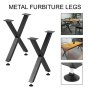 Vevor 2 Pcs Industrial Steel Table Legs Chair Desk Metal Legs Set Black Units