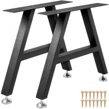 VEVOR Metal Table Legs Dining Table Legs 16"x17.7" A-Shaped Desk Legs Set of 2