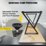 VEVOR Metal Table Legs, 28x18 inch Desk Legs, Set of 2, Heavy Duty Bench Legs, Z Shape Metal Furniture Legs, Wrought Iron Coffee Table Legs, Home DIY for Dining Table w/ Rubber Floor Protectors, Matte