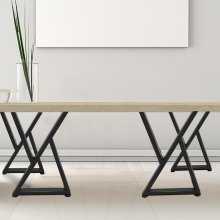 VEVOR Z Shape Metal Table Legs Dining Table Legs 28"x18" Desk Legs Set of 2