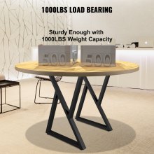 VEVOR Z Shape Metal Table Legs Dining Table Legs 28"x18" Desk Legs Set of 2