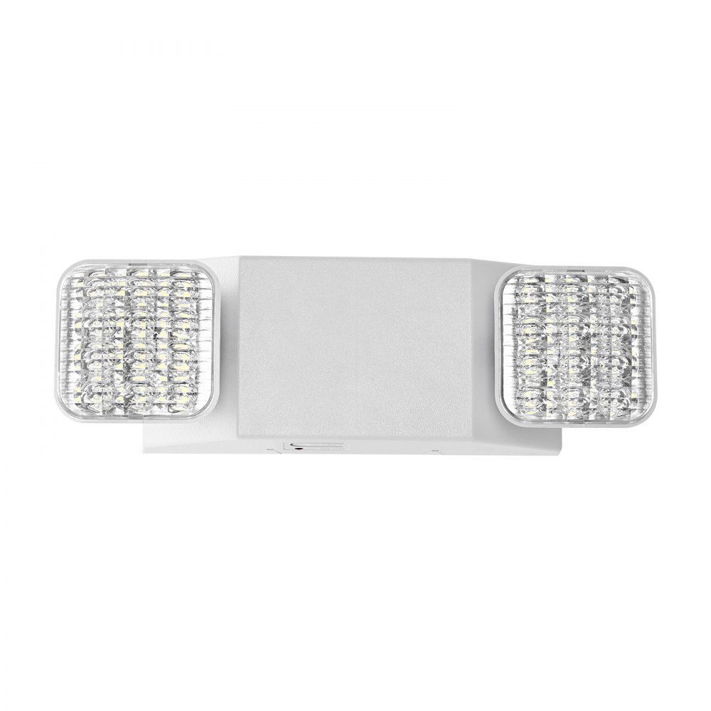 VEVOR 12 Pack Emergency Lights for Business, with Battery Backup, Commercial LED Emergency Exit Lighting Fixtures, AC 120/277V, with Two Square Head Adjustable, 90-Minute Backup, for Business, White