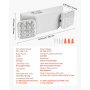 VEVOR 12 Pack Emergency Lights for Business, with Battery Backup, Commercial LED Emergency Exit Lighting Fixtures, AC 120/277V, with Two Square Head Adjustable, 90-Minute Backup, for Business, White