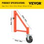 VEVOR Scaffold Outrigger, 18" x 18" x 24" Scaffolding Outriggers, 4 Pieces Outriggers for Scaffolding w/Wheels, Screw Type for Home Improvement Projects Like Patching Drywall or Cleaning Windows