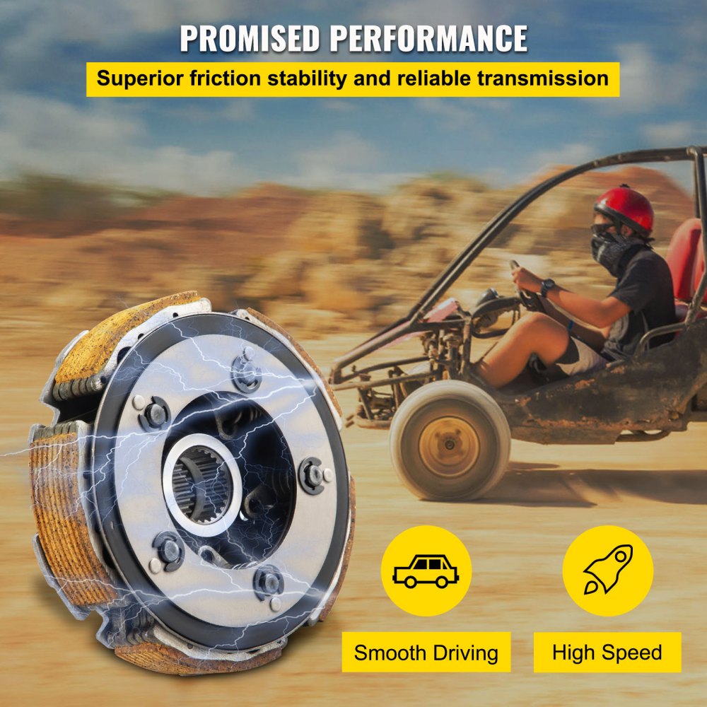 VEVOR Wet Clutch Kits Assembly compatible with UTV ATV 500 700 MSU-500 MSU-700 Massimo Alligator Menards Yardsport Qlink FrontRunner Supermach