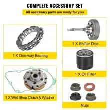 VEVOR Conjunto de kits de embrague húmedo compatible con UTV ATV 500 700 MSU-500 MSU-700 Massimo Alligator Menards Yardsport Qlink FrontRunner Supermach