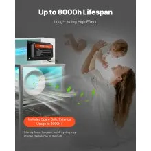 Purificador de aire HVAC para toda la casa, luz ultravioleta de 36 W y 16 pulgadas en conducto para sistemas de aire acondicionado