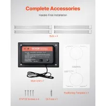 Purificador de aire HVAC para toda la casa, 72 W, luz ultravioleta de 16 pulgadas en conducto para sistemas de aire acondicionado